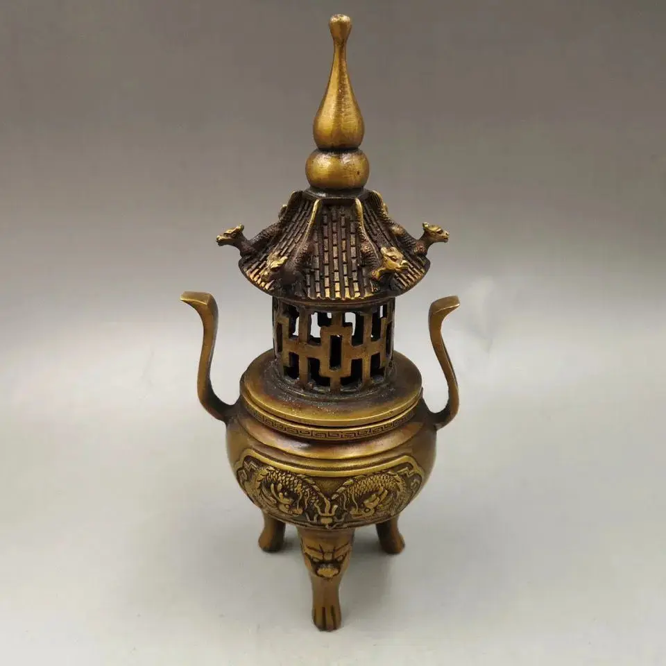 flying dragon pavilion Incense Burner Statue for Tea Home Decor Ornaments