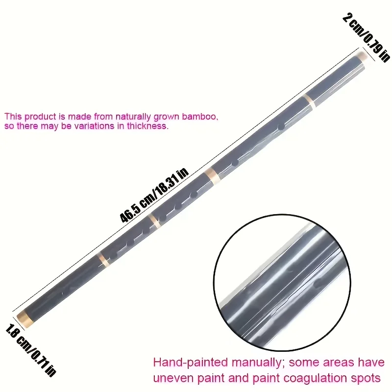 6-Loch-Bambusflte mit Kupferbeschichtung, 46 cm, handgefertigtes  Querflten-Musikinstrument aus Bambus fr Anfnger - AliExpress 18