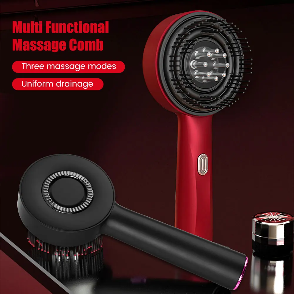 

3 Modes Electric Multifunctional Infrared Therapy Comb Promote Hair Growth Massage of Hair Follicles Essence Oil Applicator