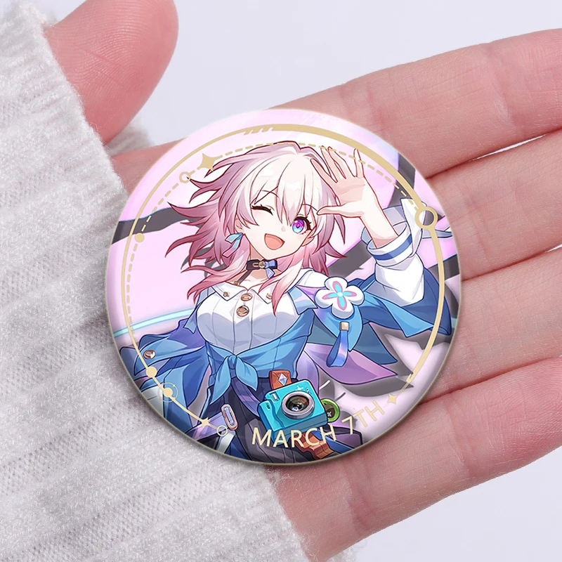 58Mm Hot Game Honkai Star Rail Ronde Pinnen Stripfiguur Stelle Caelus dan Heng Himeko Broche Badge Sieraden Geschenken Voor Vriend