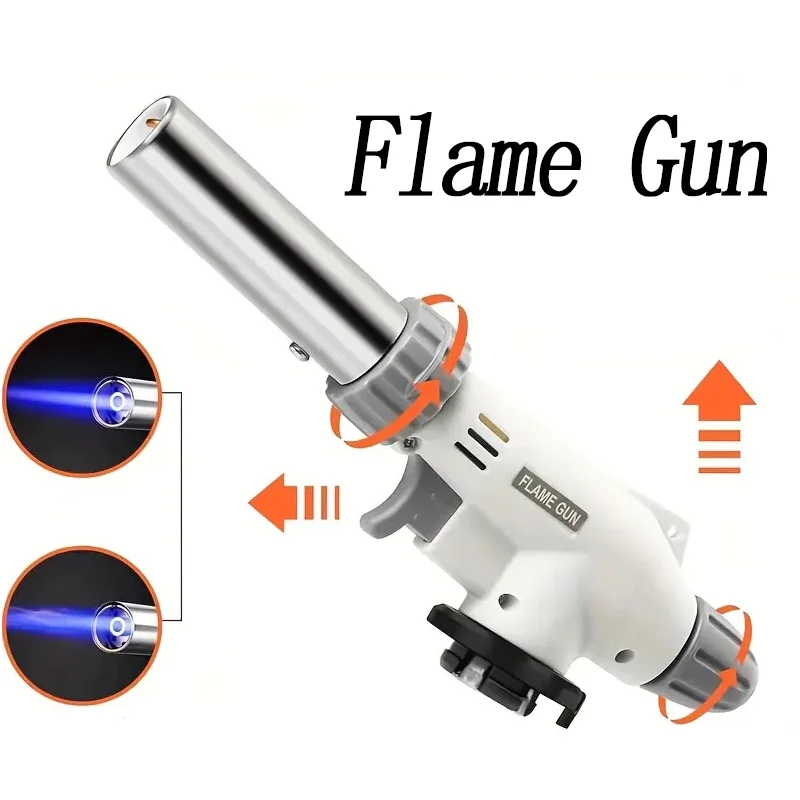 Adjustable Flame Gun Torch  Butane Gas 1300°C  Burner Upgrade for BBQ, Welding, Electronics Repair And Outdoor Heating