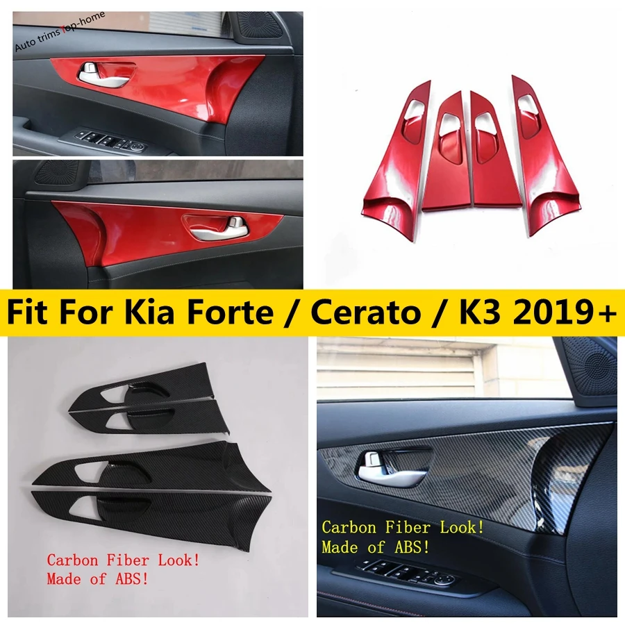 

ABS Inner Door Hand-clasping Bowl Catch Inserting Decal Panel Cover Trim For Kia Forte / Cerato / K3 2019 - 2023 Car Accessories