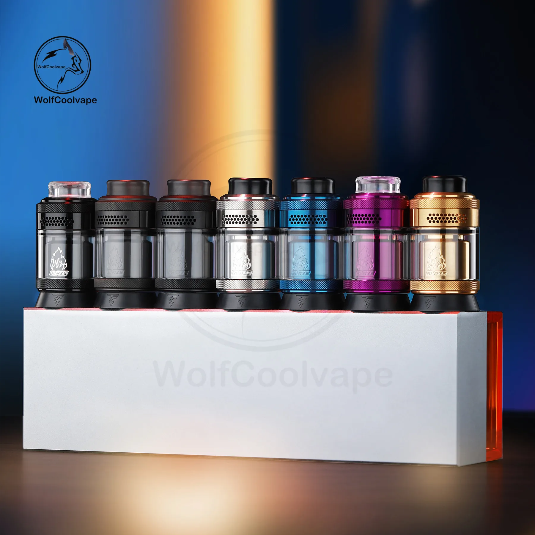 Wolfcoolvape Thunder Cloud Blaze Solo 2 RTA رذاذ خزان قابل لإعادة البناء 3.5 مل / 5.5 مل 25 مم rta خزان vape البخاخة
