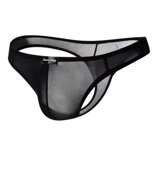 

Men's Sexy T Back Thong Uderwear Gay Erotic Low-rise U Convex Pouch G-string Ice Silk High Elastic Quick Dry Cool Feel Underpant