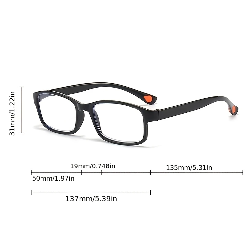 Viewring 20-teilige Lesebrille mit quadratischem Rahmen, modische Farbabstimmung und Presbyopie-Brille, geeignet für Männer und Frauen – Detail 6