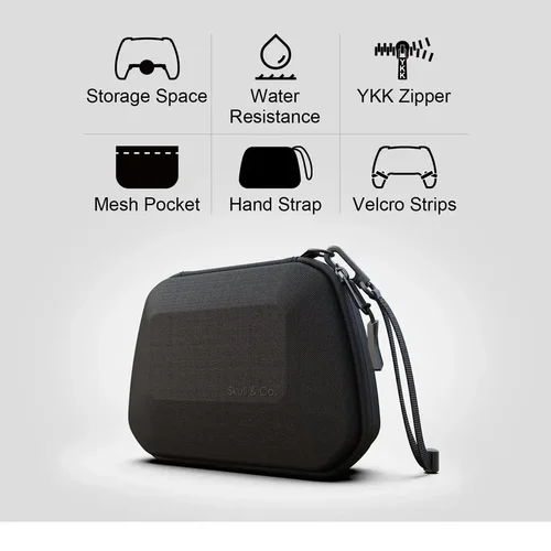 Imagen 2 del producto Skull & Co. Estuche para controlador, bolsa de viaje de almacenamiento, bolsa de transporte para PS4, PS5, Xbox One, Xbox Series X/S Switch Pro Controller