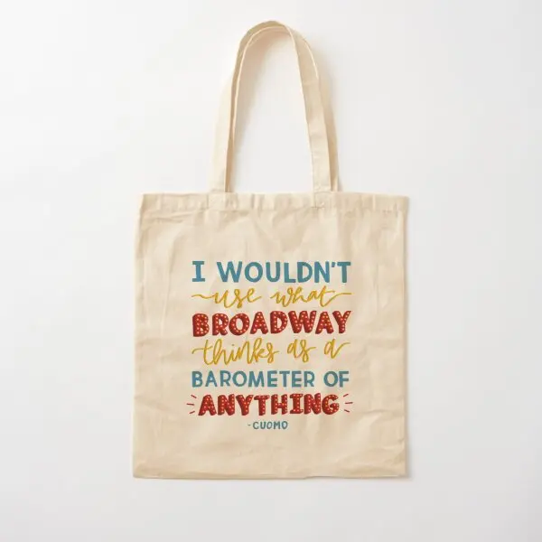 Broadway Shutdown Cotton  Canvas Bag Foldable Travel Printed Shoulder Bag Casual Grocery Tote Fashion Ladies Women Fabric