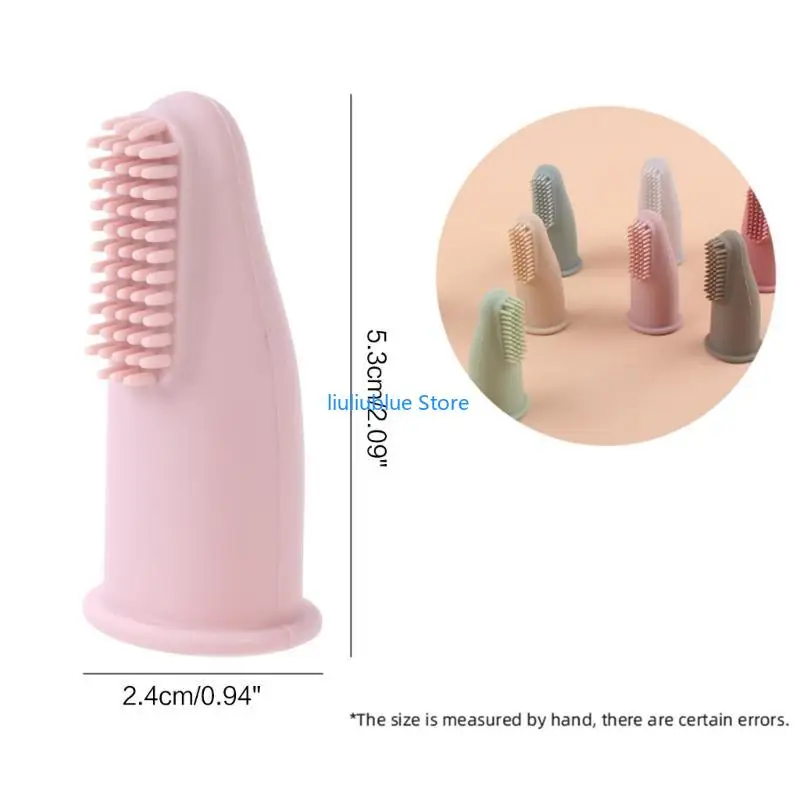 الغذاء الصف سيليكون الطفل فنجر فرشاة الأسنان الرضع طفل أطفال لينة العناية بالفم النظافة تدليك شعيرات فرشاة أسنان 62CF #6