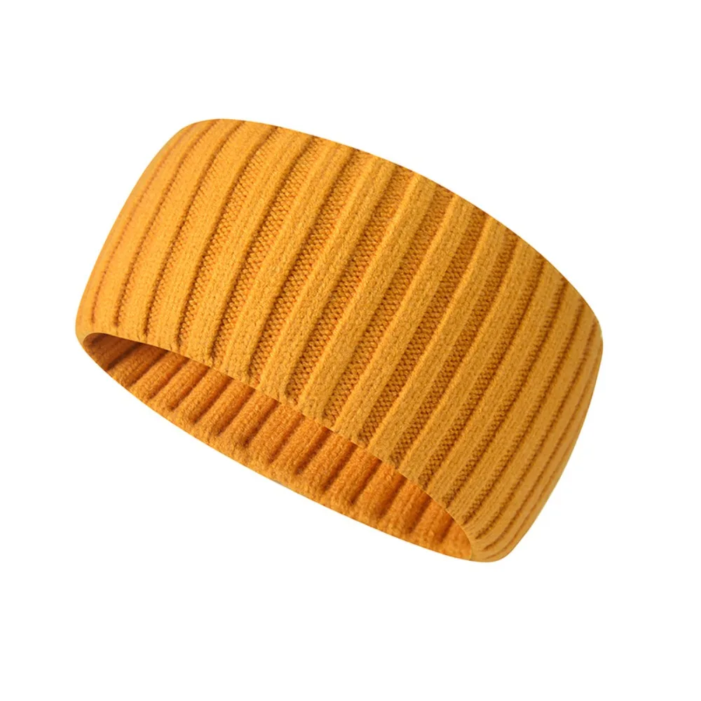 

Повседневная широкая вязаная повязка на голову, однотонная теплая спортивная повязка для волос, дышащая мягкая эластичная повязка на голову унисекс
