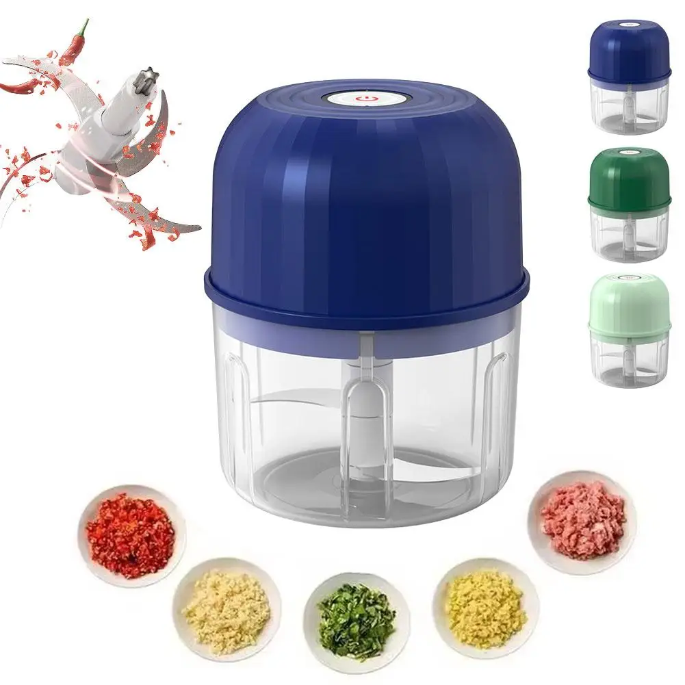 Mini Electric Garlic Chopper Portable USB Charging Food Processor Waterproof Veggie Onion Meat Grinder BPA Free Kitchen Tools