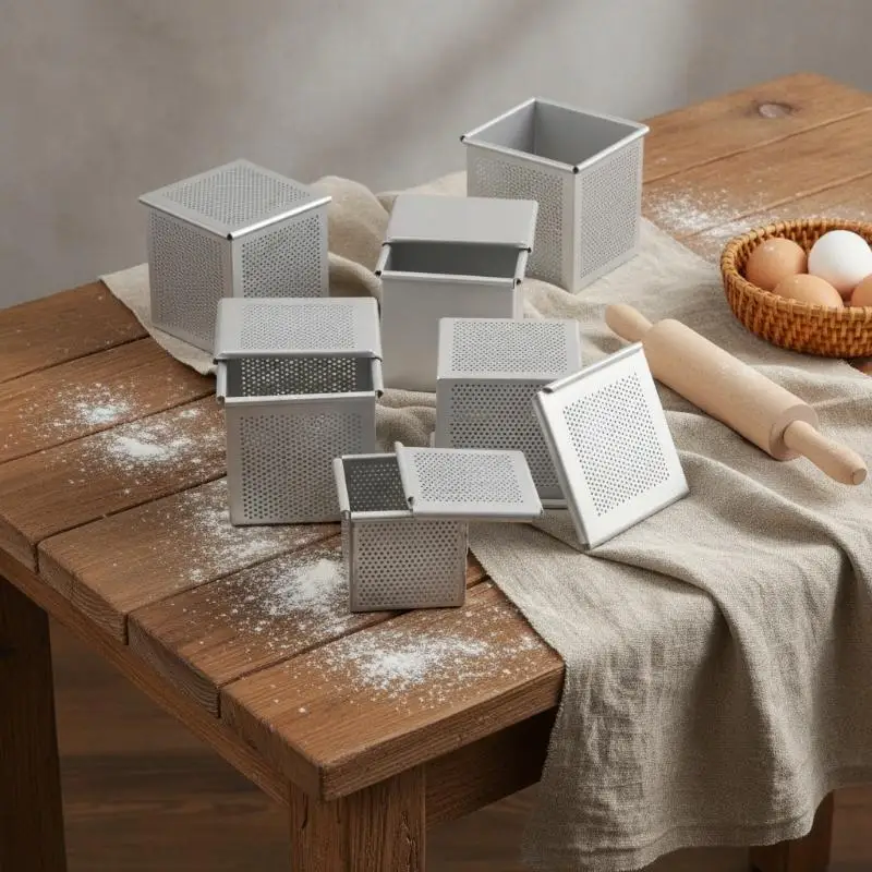 Professional Baking Tool Mini Toast Box With Lid Non-Stick Square Croissant Cube Mold Pullman Loaf Pan