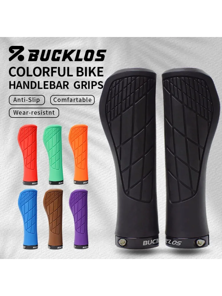 AliExpress BUCKLOS Bicycle Handlebar Grip Cover Ergonomic MTB Cuffs Anti-Slip Mountain Bike Lokc Grips Comfortable Bike Handle Grip