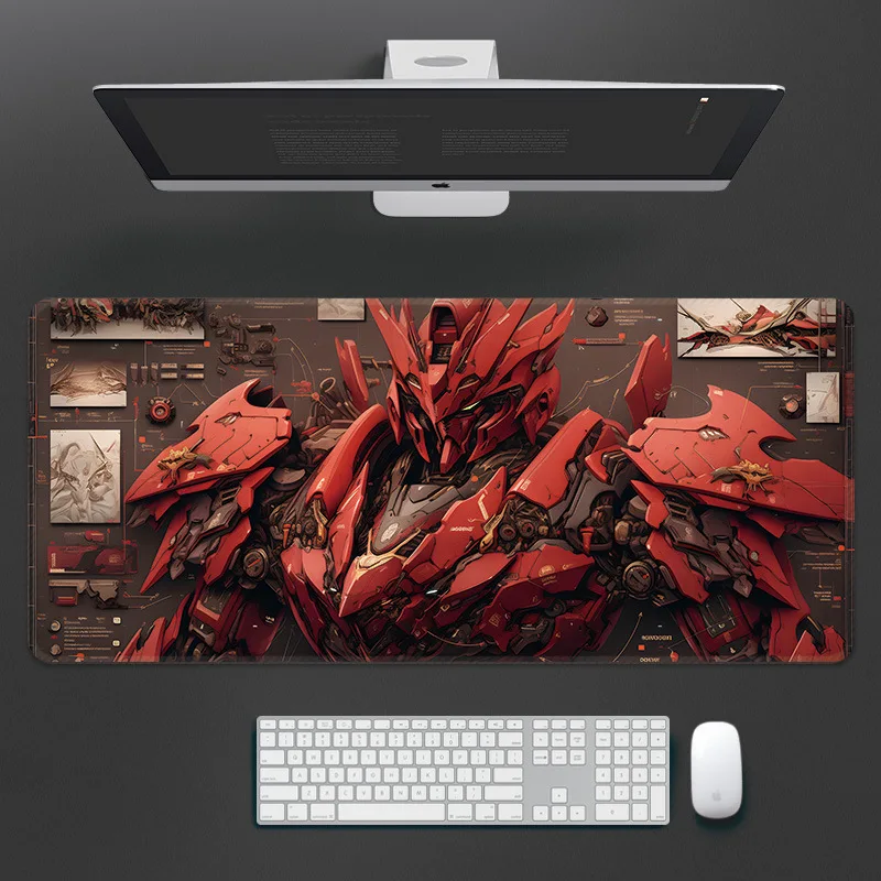 Gundam-alfombrilla de ratón Mecha Warrior Free, azul oscuro, Zagu, rojo, Gundam, Manga, ordenador portátil, teclado, juego, Esports, escritorio, regalo