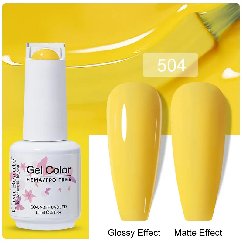 Clou Beaute 15 ml Gel Nagellak Semi-permanente Hybride Zwart Rode Kleur Gel Polish Nail Art UV Nagel emaille Vernis Nagelbenodigdheden