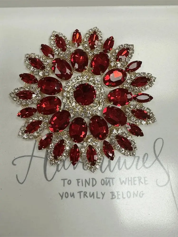 1 Stück Strass Runde Kristall-Schmuckapplikation für Hochzeitskleider – Detail 5