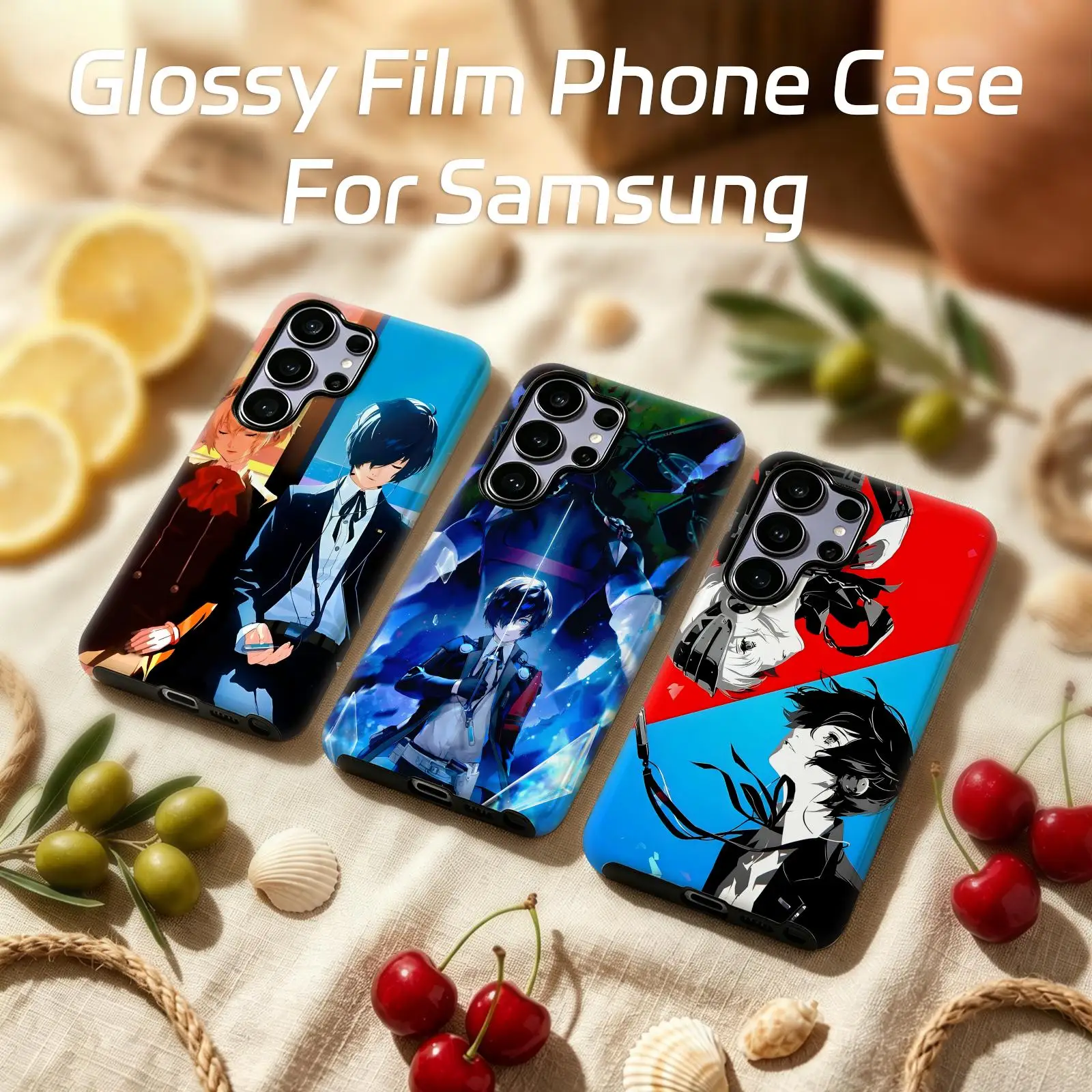 HOT Game persona e 3  Phone Case For Samsung Galaxy S26 25 S24 S23 S22 S21 Ultra Glossy Film Phone Case