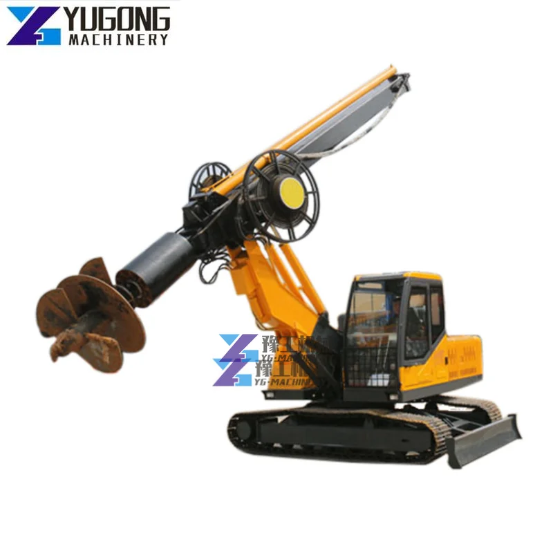 Micropile Drilling Rig Solar Ground Helical Screw Pile Driver Screw Piling Mini Screw Pile Driver Water Wells Mine Drilling Rig