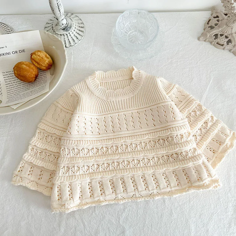 Korean Style Sister Clothes Infant Baby Girls Knitting Clothes Suit Spring Autumn Baby Rompers Girls Dress Kids Sweater images - 6