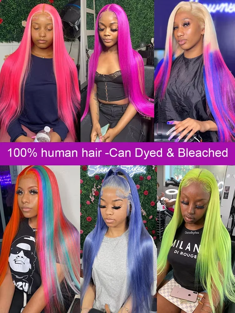 40 50 بوصة 613 باروكة من شعر طبيعي أشقر 13x6 Hd الدانتيل الباروكة الأمامية البرازيلي العظام مستقيم الدانتيل الجبهة الملونة 100% خصلات الشعر المستعار الإنسان