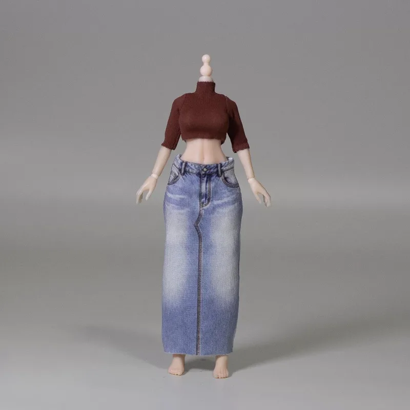 1/12 Maßstab Actionfiguren-Kostümset, elastisches T-Shirt mit halben Ärmeln, langer Rock für 6'' TBL ANT SHF Schneckenmuschel-Puppe, Dekoration – Detail 8