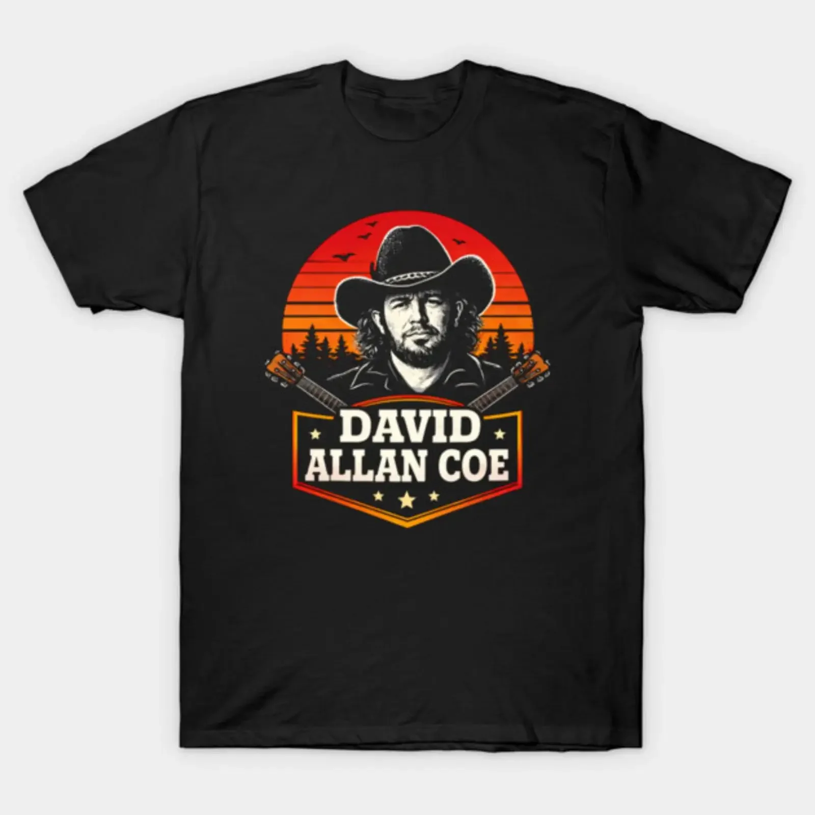 David Allan Coe T Shirt vintage Washed Soft graphic Unisex Breathable homme Slightly Versatile streetwear Top For Everyday Wear