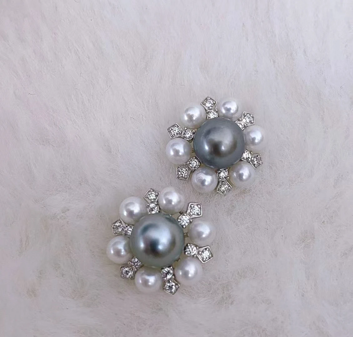 Wholesale 925 Sterling Silver Earrings Mount Findings Settings Base Mounting Parts Accessory for 3-10mm Pearls 5 pairs/lot