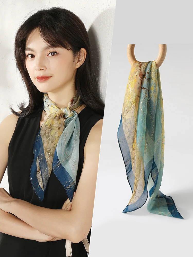 silk-square-scarf-women's-thin-summer-neck-protection-scarf-hangzhou-silk-small-fashionable-korean-style-printed-68cm-width