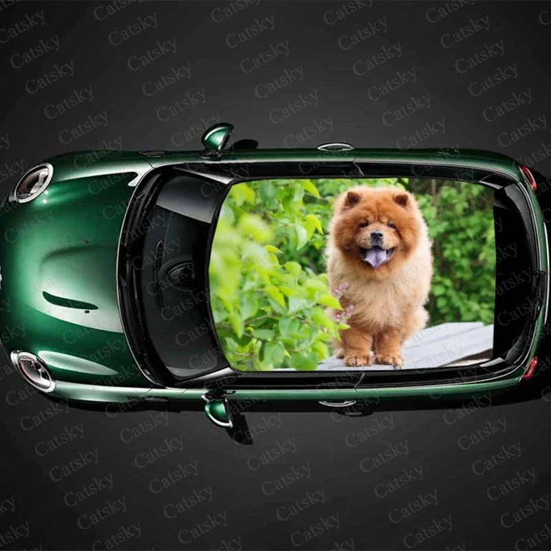 

Милые животные Чау, наклейка на крышу автомобиля, декоративная пленка, наклейка на автомобиль, виниловая наклейка на капот, графическая пленка, защита кузова автомобиля, аксессуары, подарок