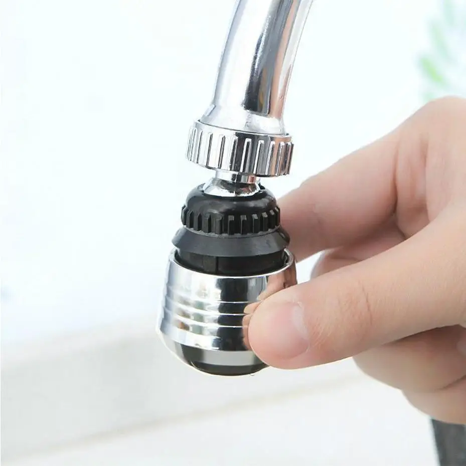 Rotating Faucet Nozzle 360 Degree Sink Sprayer Aerator Water Saver Tap Extension Head For Kitchen Bathroom Basin Cleaning Use