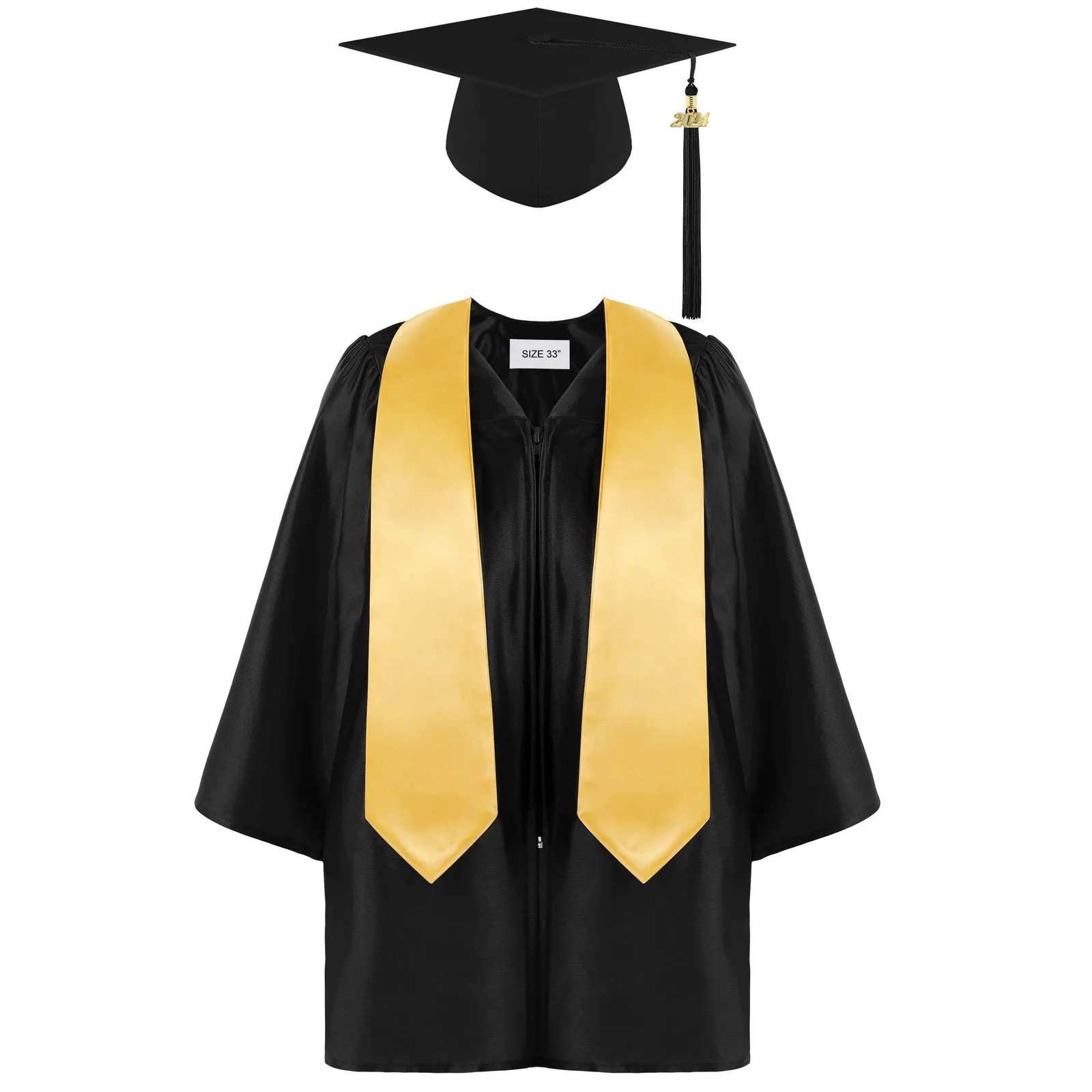 Children Kids 2024 Preschool Kindergarten Graduation Gown Shawl Cap Set Children's academic Dress Uniform Boys Girls Outfits