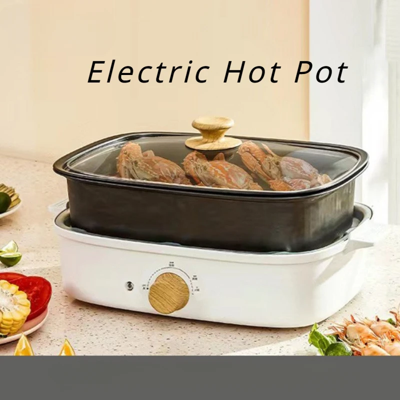 Multi functional Cooking Pot Home Electric Hot Pot Roast Meat BBQ Integrated Electric Cooking Breakfast Split