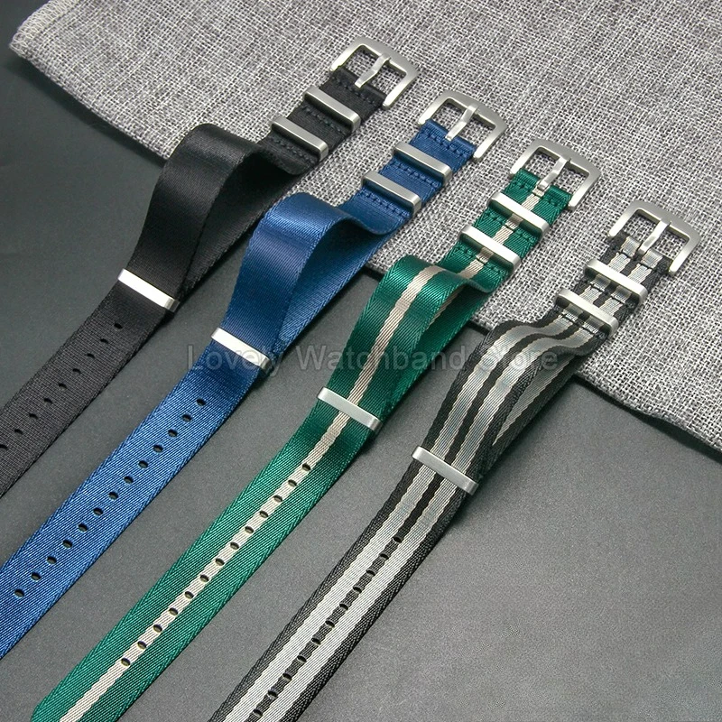 Нейлоновый браслет с защитой от выцветания для Seiko Casio Omega Seamaster Tissot 20, 22 мм, специальный ремешок с пряжкой, устойчивый к разрыву, легко чистящийся ремешок для часов