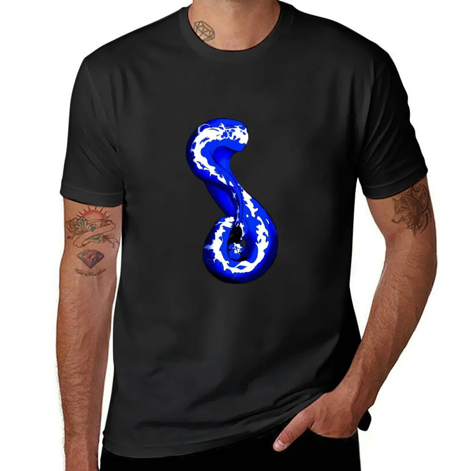 

Snug Snake - Blue - White background T-Shirt shirts graphic tees boys animal print hippie clothes black t-shirts for men