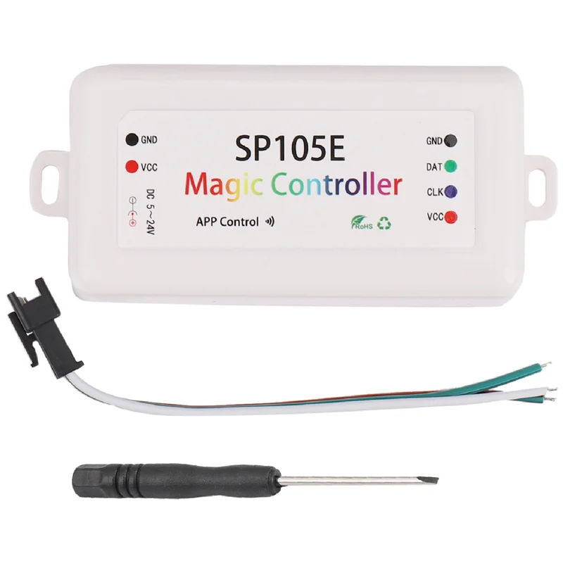 

ABMR-2X SP105E Wireless Bluetooth Controller APP WS2811 WS2812B WS2801 SK6812 APA102 Individually Addressable Programmable