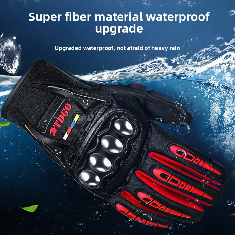 

Men's Riding Motorcycle Cold Protection Warm Gloves Rider Off-road Gloves Non-slip Winter