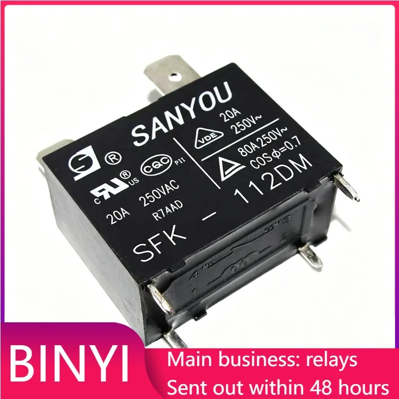 OEM 1 шт./лот SFK-112DM Sanyou 12В 20А реле запуска охлаждения материнской платы кондиционера 4-контактное