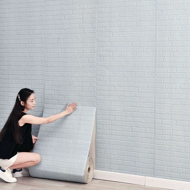 

Brick Pattern Wall Panels 70cm*100cm 3D Wallpaper Furniture Renovation Stickers Kitchen Cabinet Waterproof Wallpaper stickers