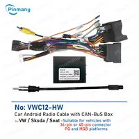 Cable de arnés de cables de alimentación de Radio de coche VWC12 CANBus Box para VW Bora Sagitar Sharan Atlas Taigo Skoda Laura Karoq asiento Leon Arona PQ