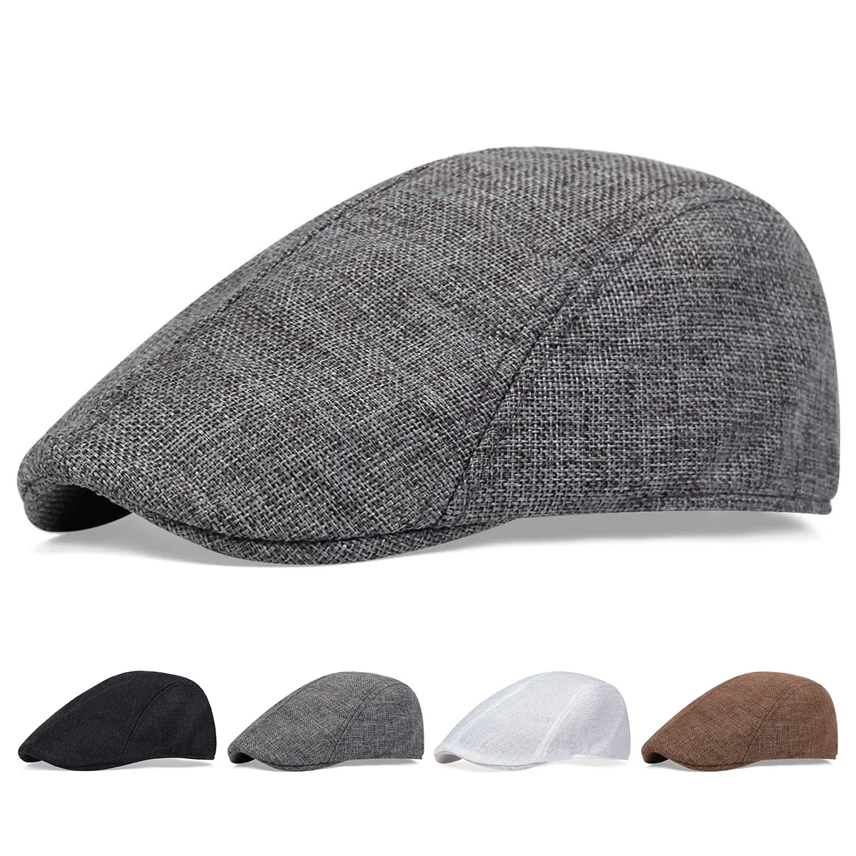 Children Solid Color Newsboy Caps British Painters Hats Spri