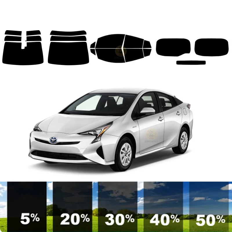 

precut Removable Window Tint Film For Car 100% UVR 5%-35%VLT Heat Insulation Carbon ﻿For TOYOTA PRIUS 4 DR HATCH 2016-2022