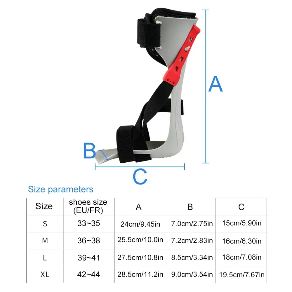 XQQMXX AFO Brace Foot Support Splint Ankle Foot Orthosis Brace for Stroke Foot Drop Charcot Achilles Tendon Contracture Disease