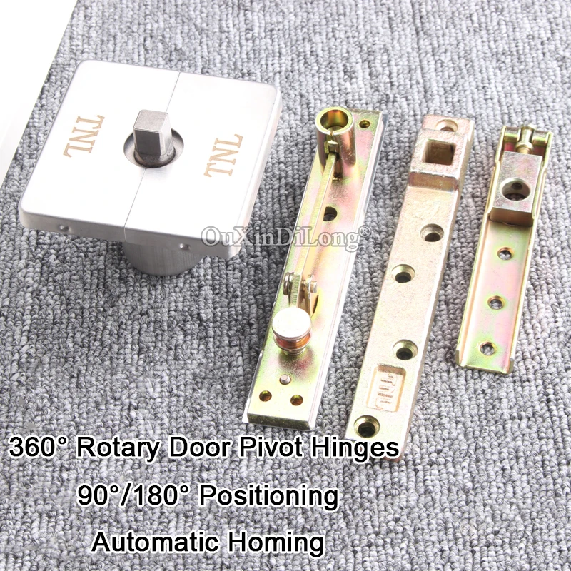 

Hotsale 1Set Heavy Door Pivot Hinges 360° Rotary 90°/180° Positioning Buffer Soft Close Floor Spring Door Hinges Loading 150KG