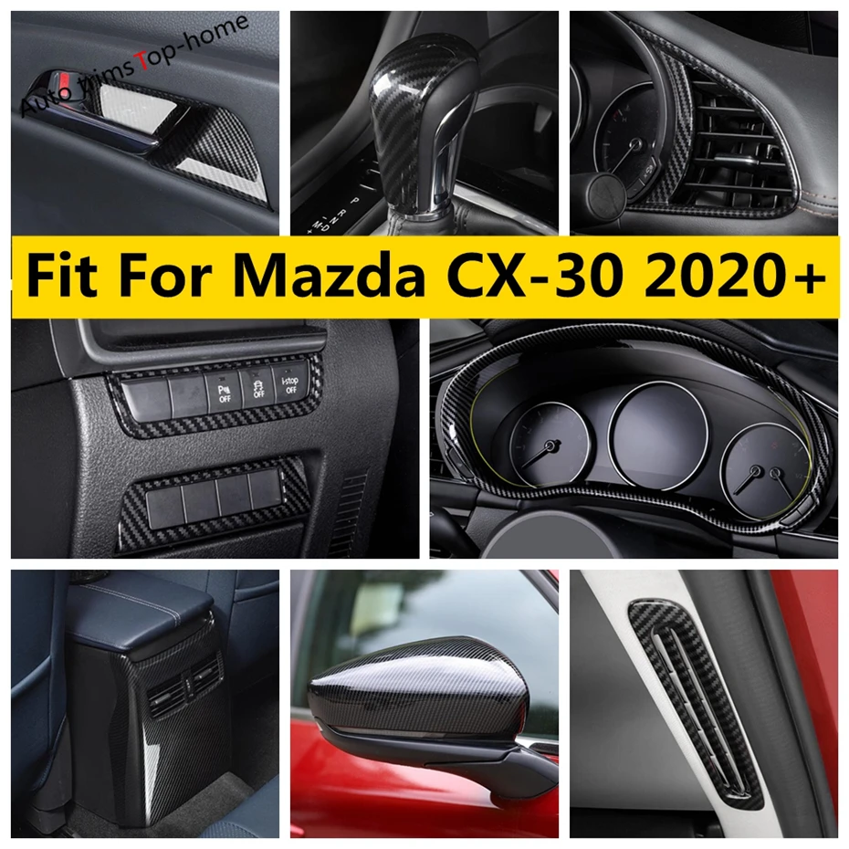 

Armrest Box Dashboard Air Conditioning Outlet AC Vent Gear Shift Head Oil Gas Tank Cap Cover Trim For Mazda CX-30 2020 - 2024