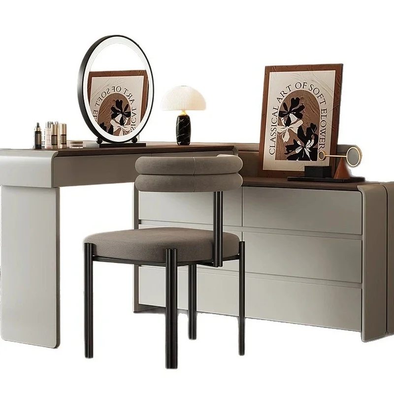 

Dresser, chest, integrated bedside storage, solid wood makeup table