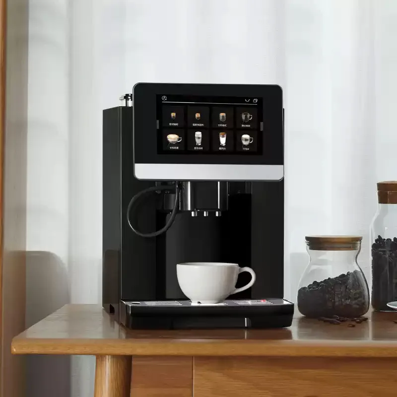 Touch screen smart coffee machine grinding integrated home automatic American Italian large screen fancy office