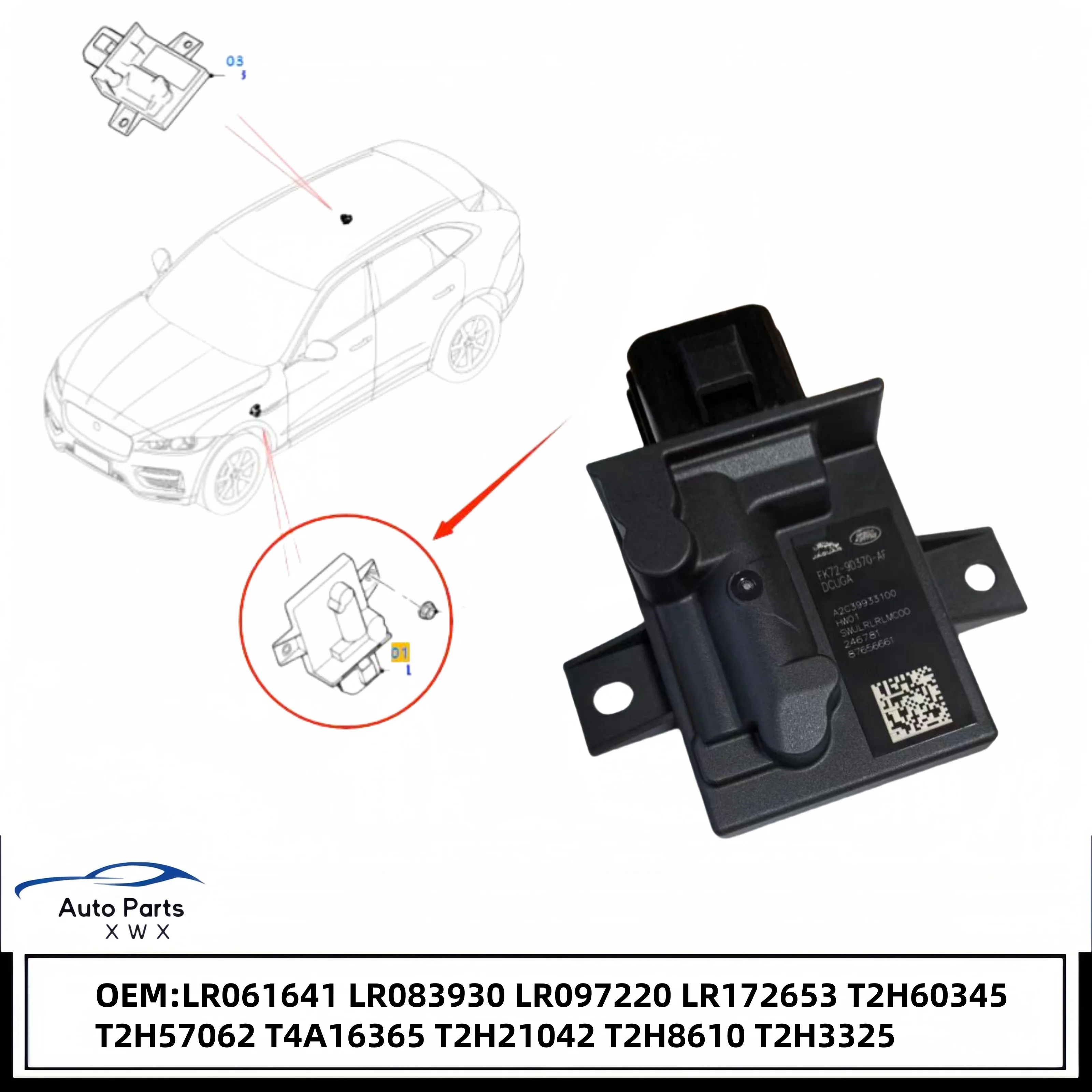 

For LAND ROVER FUEL PUMP CONTROLLER MODULE UNIT OEM FK729D370AF T4A16365 LR083930 LR061641 LR097220 T2H21042 T2H57062 T2H8610