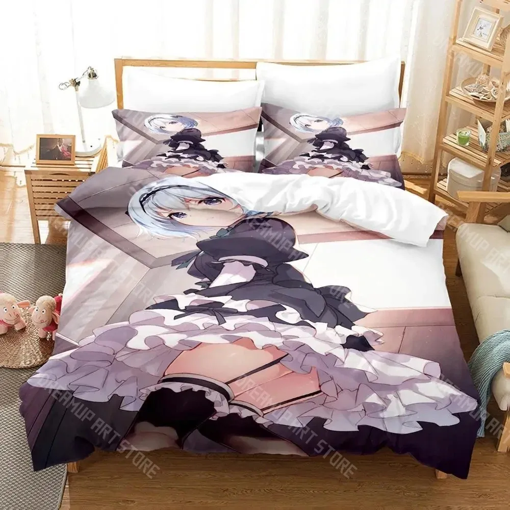 3D Printed Ryuos Work is Never Ai Bedding Set for Boys Girls Duvet Cover Pillowcase Twin Queen King Full Single Double Sizes