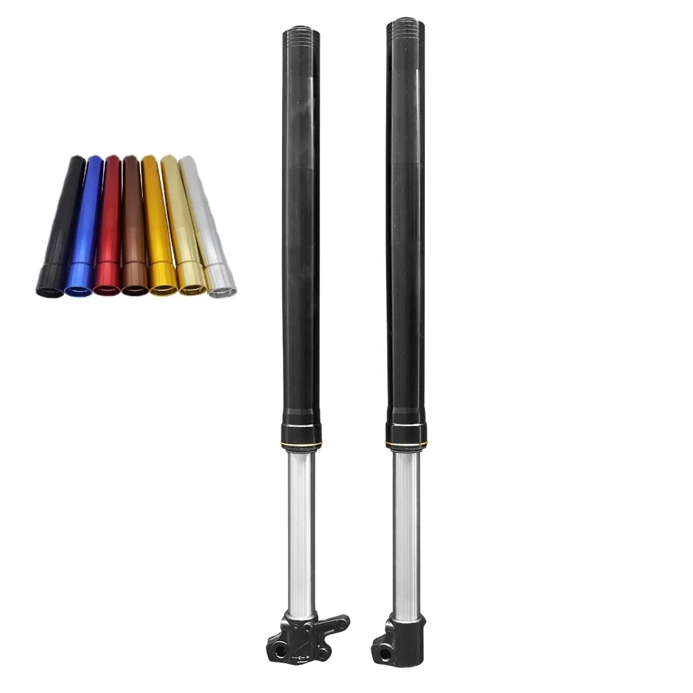Custom 630mm 45/48mm Front Forks Suspension Shock Absorber Black 15mm Axle for Disc Brake Pit Dirt Bike Motorcycle 110cc 125cc