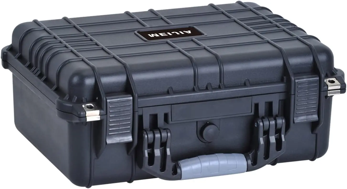 

Universal Waterproof Camera Case with Customizable Foam, Fits Drones, Cameras, Pistols, 16x13x7in