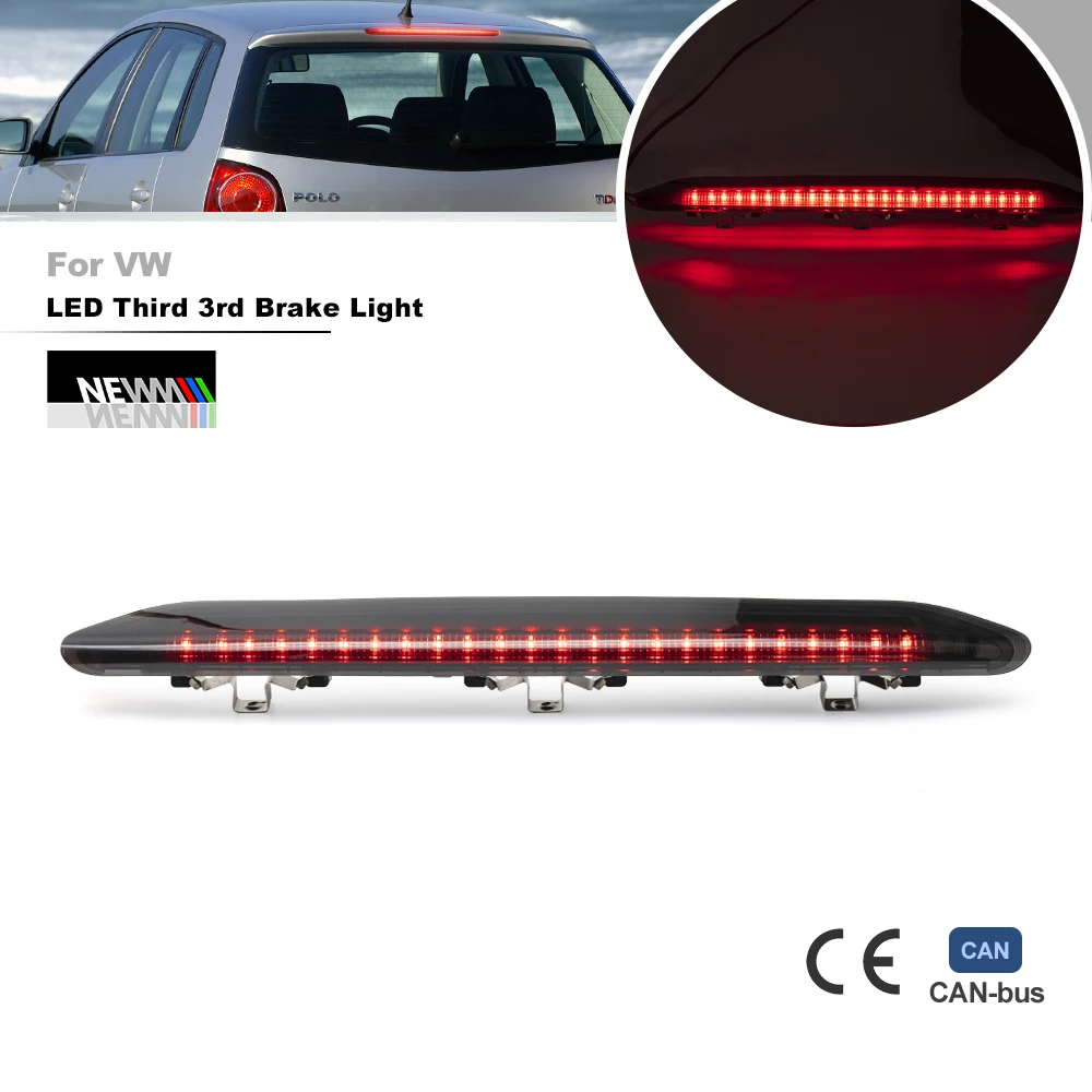 

Smoked OEM Replacement 6Q6945097 LED Center Additional Third 3rd Brake Light For 2002-2010 VW Polo IV MK4 9N 9N3 Hatchback